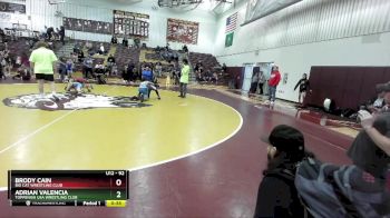 92 lbs Round 3 - Adrian Valencia, Toppenish USA Wrestling Club vs Brody Cain, Big Cat Wrestling Club