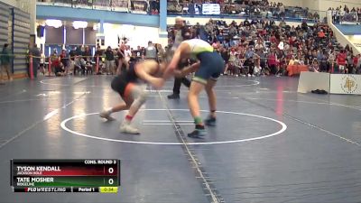 132 lbs Cons. Round 3 - Tyson Kendall, Jackson Hole vs Tate Mosher, Ridgeline