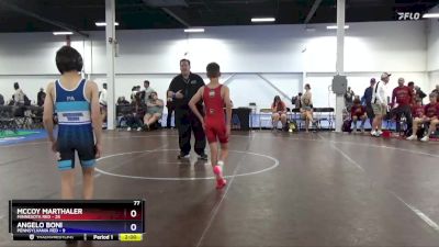 77 lbs Round 2 (8 Team) - McCoy Marthaler, Minnesota Red vs Angelo Boni, Pennsylvania Red