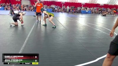 123-130 lbs Round 3 - Jenna Steenblock, Cedar Rapids Kennedy vs Isabelle Brockman, Wisconsin Rapids