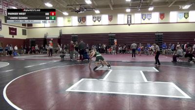 JV-27 lbs Quarterfinal - Parker West, Independence vs Owen Gorsh, Iowa City, West