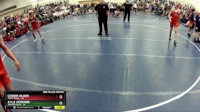 150 lbs Finals (8 Team) - Kyle Howard, Indiana Blue vs Cohen Olsen, Team Texas