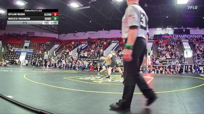 215 lbs Semifinals (8 Team) - Rocco Redmon, Dundee HS vs Sylar Bush, Allegan HS