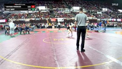 A - 126 lbs Quarterfinal - DJay Wipf, Billings Central/Joliet vs Haydan Frieboes, Custer Co. (Miles City)