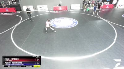 49 lbs Cons. Round 1 - Noah Mireles, California vs Alijah Robinette, Team Arcata Wrestling Club