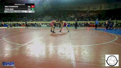 175 lbs Round Of 16 - Nick Thompson, Collinsville Junior High vs Titus Mize, Claremore Wrestling Club