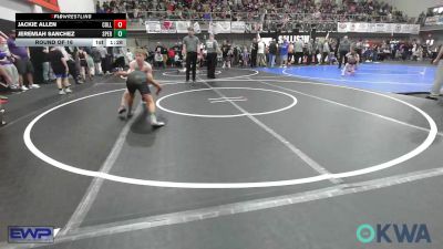 85 lbs Round Of 16 - Jackie Allen, Collinsville Cardinal Youth Wrestling vs Jeremiah Sanchez, Sperry Wrestling Club