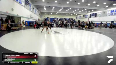 175 lbs Quarterfinal - Travis Coleman, 951 Wrestling Club vs Jack Riggs, Church Boyz