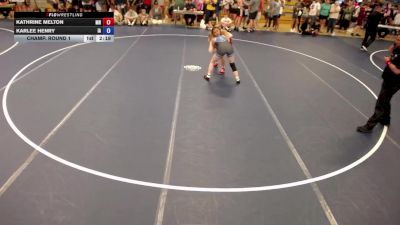 130 lbs Champ. Round 1 - Kathrine Melton, MN vs Karlee Henry, IA