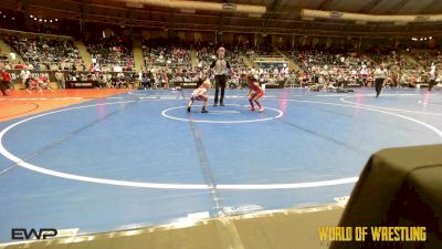 60 lbs Round Of 16 - Destiny Victory Wren, Bomber Wrestling Club vs Peyton Grandstaff, Warner Eagles Youth Wrestling