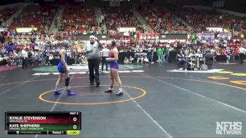 120 lbs Cons. Round 2 - Kate Shepherd, Pomona-West Franklin HS vs Kynlie Stevenson, Wellsville HS