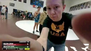 160 lbs 1st Place Match - Kelten Crow, Sheridan Wrestling Club vs Braxton Pope, Diamondville Wrestling Club