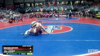 6A-132 lbs Champ. Round 1 - Will Lazarus, North Atlanta HS vs Brayden Bringer, South Effingham