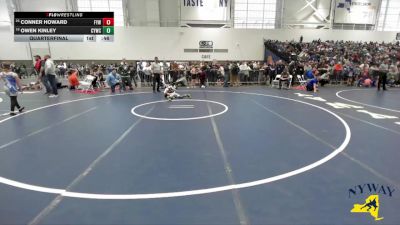 94 lbs Quarterfinal - Owen Kinley, Columbia Youth Wrestling Club vs Conner Howard, Falconer Youth Wrestling