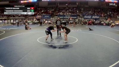 G 165 lbs 5th Place Match - Kaitlyn Walker, Brusly Girls vs Madison Chavarria, Dutchtown Girls