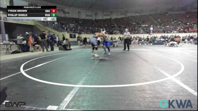 131 lbs 5th Place - Tyson Brown, Choctaw Ironman Youth Wrestling vs Phillip Shield, Wyandotte Youth Wrestling