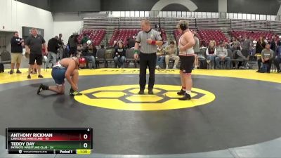 209 lbs Placement Matches (8 Team) - Teddy Day, Patriots Wrestling Club vs Anthony Rickman, LAW/Crass Wrestling