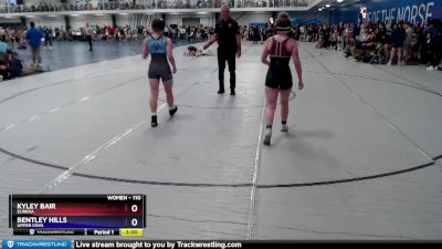 110 lbs Cons. Round 1 - Kyley Bair, Eureka vs Bentley Hills, Upper Iowa