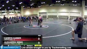 100 lbs Round 8 (10 Team) - Camryn Harber, Griffin Fang vs Alexandra Sebek, Charlie`s Angels-IL Pink