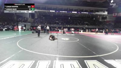 120 lbs Cons. Round 2 - Logan Martin, Calaveras vs Ahmad Niazi, Yuba City