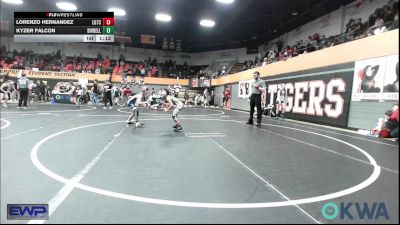 70 lbs Rr Rnd 5 - Lorenzo Hernandez, Lone Grove Takedown Club vs Kyzer Falcon, Division Bell Wrestling