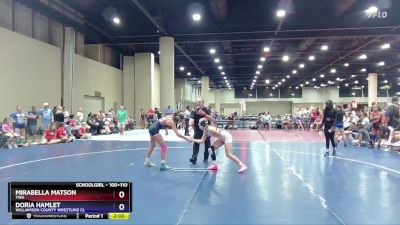 100+110 Round 1 - Doria Hamlet, Williamson County Wrestling Cl vs Mirabella Matson, TWA