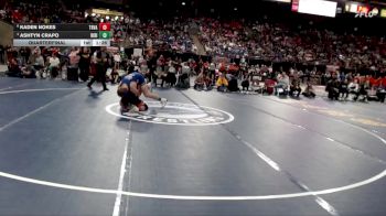 3A 144 lbs Quarterfinal - Ashtyn Crapo, Ririe vs Kaden Nokes, Tri-Valley