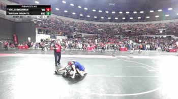 118 lbs Champ. Round 1 - Kylie Stichman, Waupaca vs Kaelyn Dobratz, Mukwonago Wrestling Club