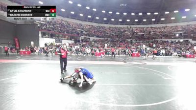 118 lbs Champ. Round 1 - Kylie Stichman, Waupaca vs Kaelyn Dobratz, Mukwonago Wrestling Club