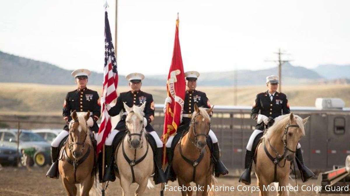 Marine Corps Mounted Color Guard Heads To Caldwell Night Rodeo For 1st Time