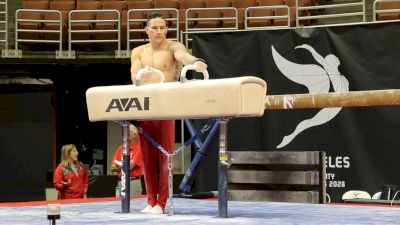 Alex Naddour Trains Pommel Horse - 2017 P&G Championships Podium Training