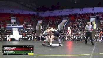 125 lbs Finals (8 Team) - Austin Marry, Hudson Area HS vs Caleb Sharp, New Lothrop HS