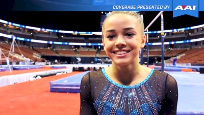 Olivia Dunne On A Solid Day 1 Performance & Loving Competition - 2017 P&G Championships Women Day 1