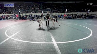 61 lbs Consi Of 8 #2 - Levi Wright, Weatherford Youth Wrestling vs Hudson Vanover, Salina Wrestling Club