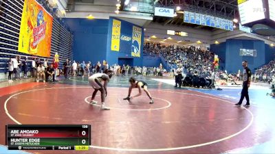 138 lbs Champ. Round 1 - Hunter Edge, St Joseph Metuchen vs Abe Amoako, St John Vianney