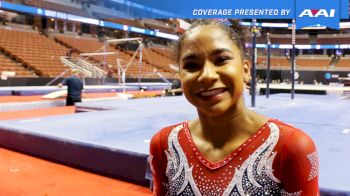 Jordan Chiles On Competing With A Fever & NEW Lopez Vault She Hopes To Do At Worlds - 2017 P&G Championships Women Day 2