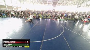 165 lbs Semifinal - Bridger Denton, Morgan Wrestling Club vs Takai Saafi, West Jordan