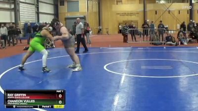 285 lbs Cons. Round 4 - Ray Griffin, North Idaho College vs Chandon Vulles, Providence (Mont.)