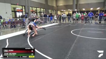 132 lbs Cons. Round 1 - Trey Zorn, Russell vs Zane Helmers, Kansas Young Guns