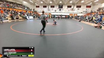 98 lbs Quarterfinal - James Laffin, Lovell Middle School vs Liam Wisehart, Greybull MS