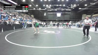 157 lbs Cons. Round 3 - Trever Mogren, Overland Park - St. Thomas Aquinas HS vs Lucas Skouse, Overland Park - Blue Valley Southwest HS