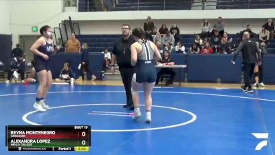 155 lbs Quarterfinal - Reyna Montenegro, Vanguard vs Alexandra Lopez, Menlo College