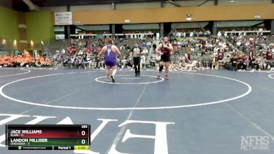 285 lbs Semifinals (8 Team) - Landon Milliser, CHICKASHA vs Jace Williams, ELGIN