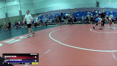 126 lbs Semifinal - Mason Rohr, OH vs Liam Montgomery, OH