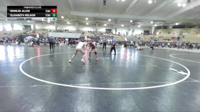 100 lbs Cons. Semi - Brinlee Allen, Eagle Talon Wrestling Club vs Elisabeth Nelson, Team Clarksville TCWC