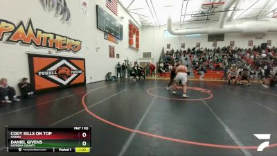 285A Round 2 - Daniel Givens, Natrona County vs Cody Kills On Top, Hardin