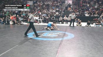 5A 113 lbs 1st Place Match - Ricardo Poolaw, Cleveland vs Jacob Andrada-Munoz, Eldorado