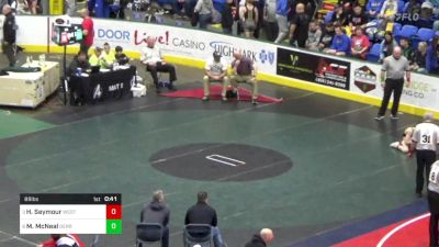 89 lbs Consi Of 8 #1 - Hayden Seymour, West Allegheny vs Mikey McNeal, Derry