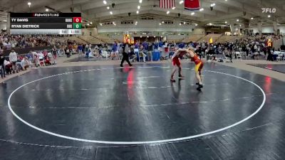 126 lbs 2nd Wrestleback (8 Team) - Ryan Dietrick, Ravenwood High School vs Ty Davis, Knoxville Halls High School