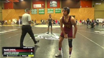 125 lbs Champ. Round 1 - Ernesto Sanchez, East Los Angeles College vs Blade Owens, Victor Valley College